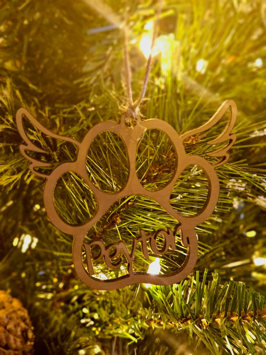 Personalized Paw Print Ornaments
